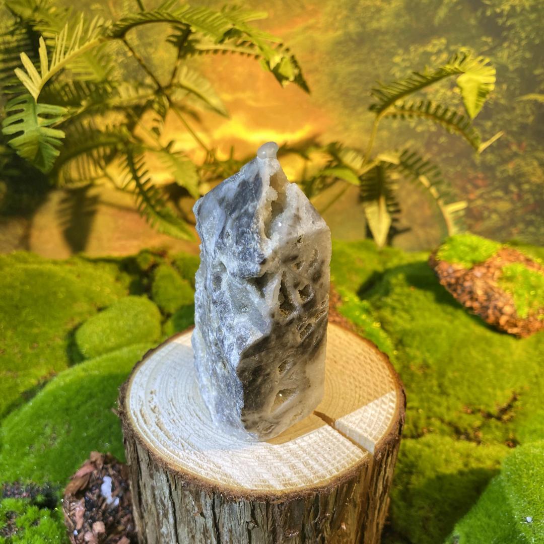 Natural crystal pillars-sphalerite