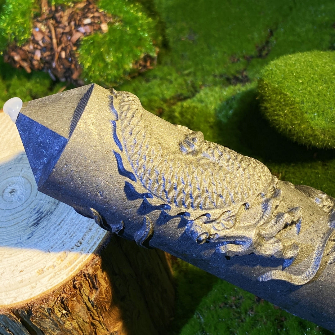 Natural Crystal Tower - Graphite Crystal Tower