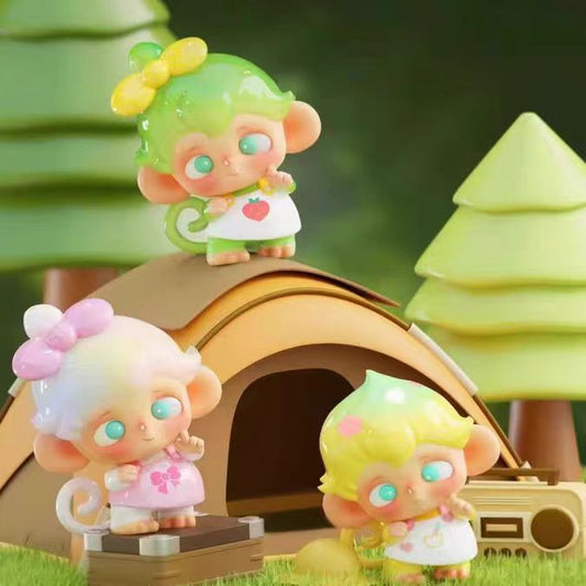 Moki - Time Wandering Collection Mini Blind Box - Cute Little Monkey - Colorful Series - Small Figurine - Gift