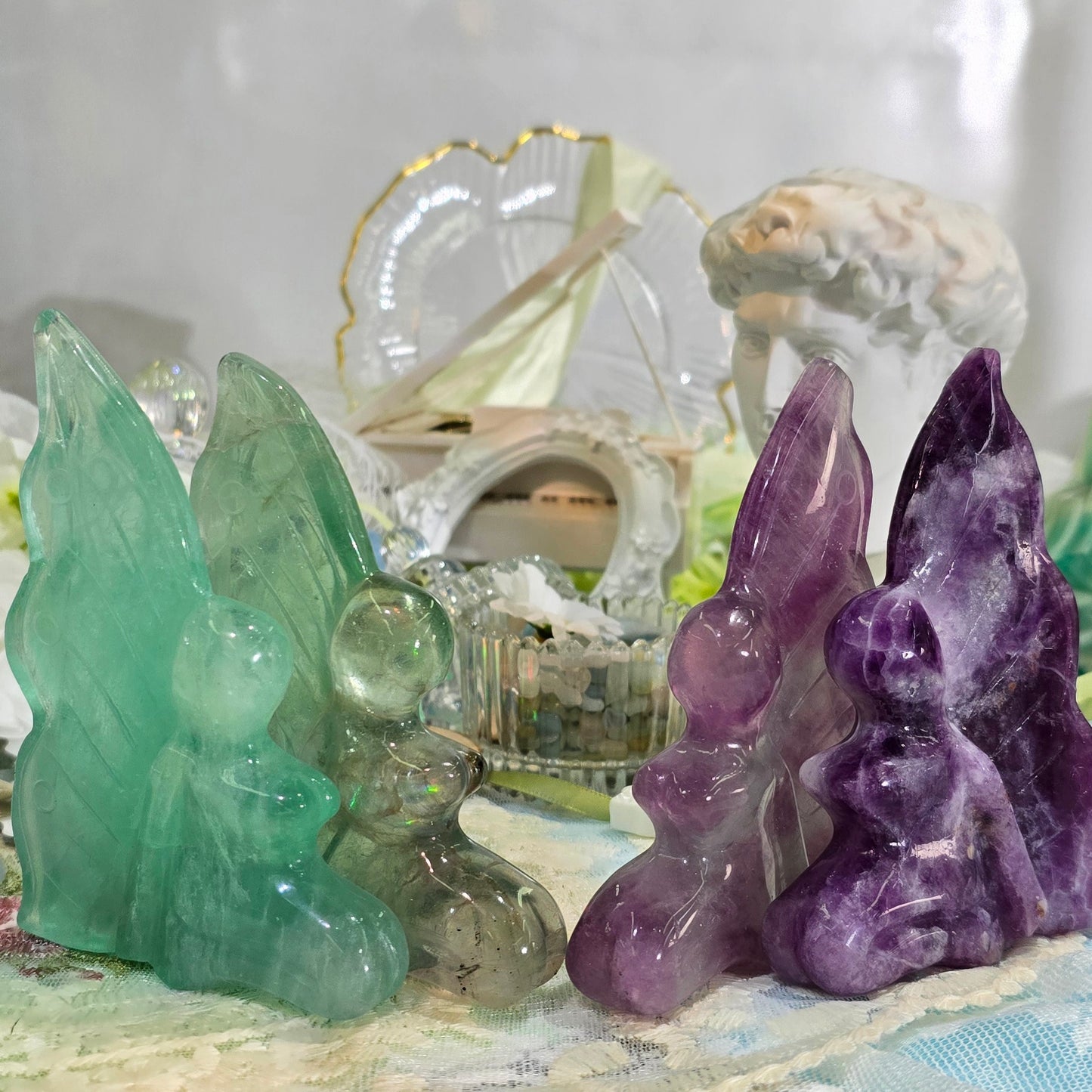 Natural Crystal-Fluorite fairy