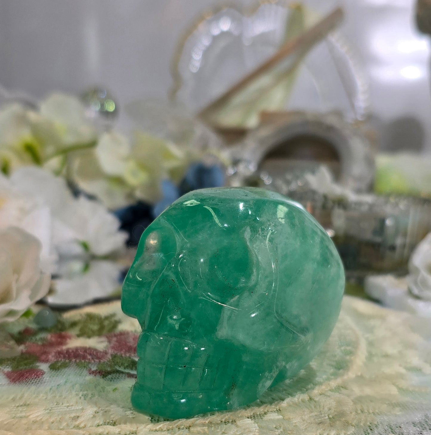 Natural Crystal-Fluorite Skull