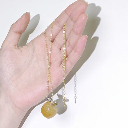 Natural Crystal - Little Apple Pendant