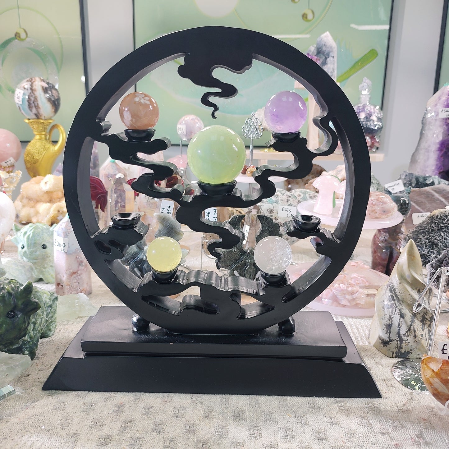 Crystal ball base - seven seats