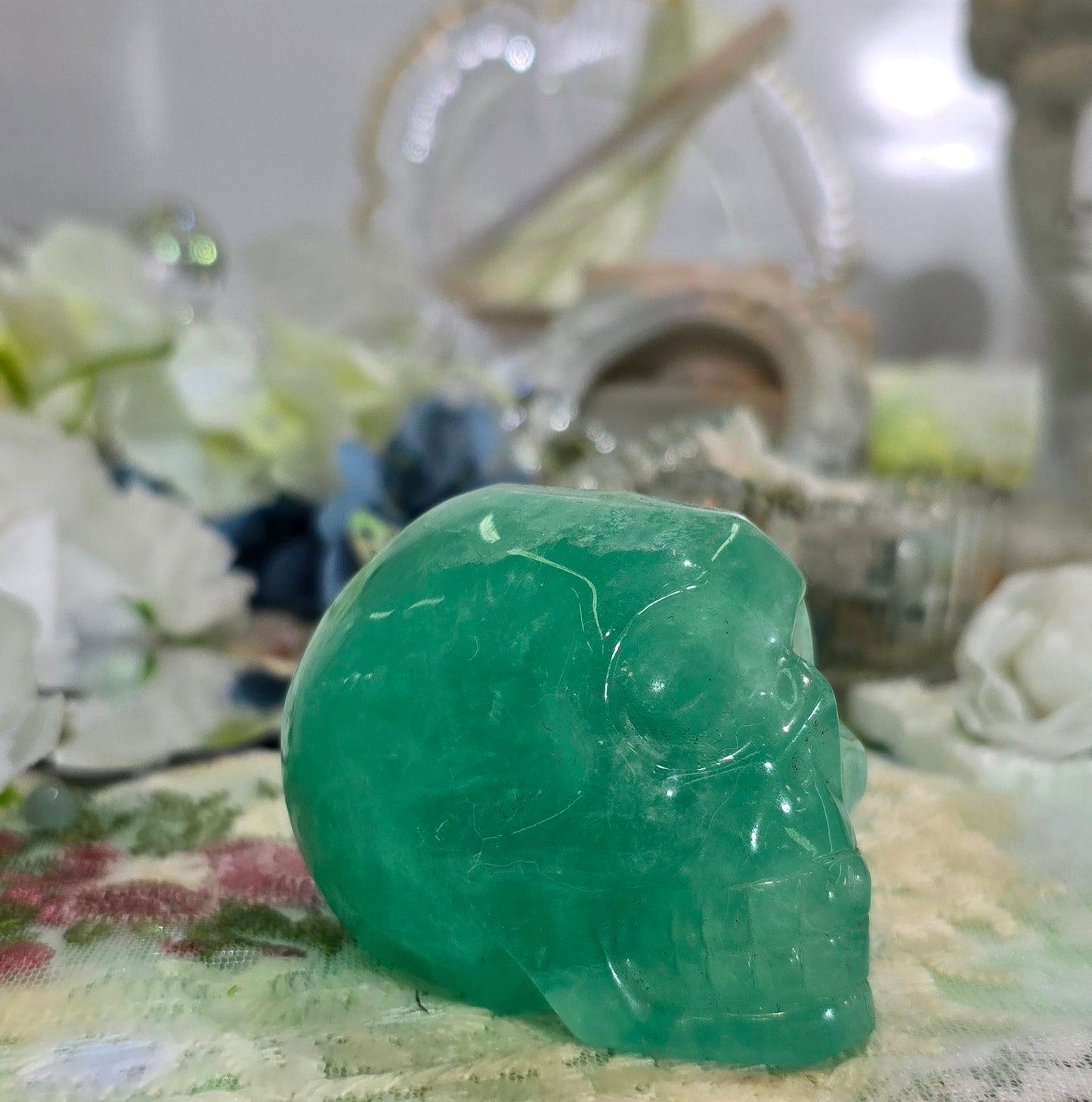 Natural Crystal-Fluorite Skull