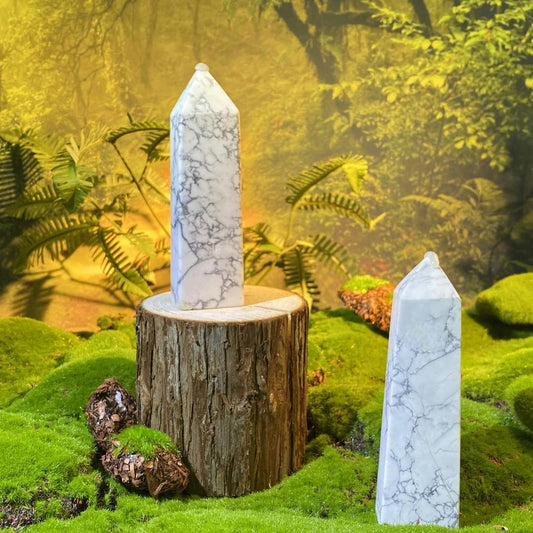 Natural crystal pillars-Howlite Tower