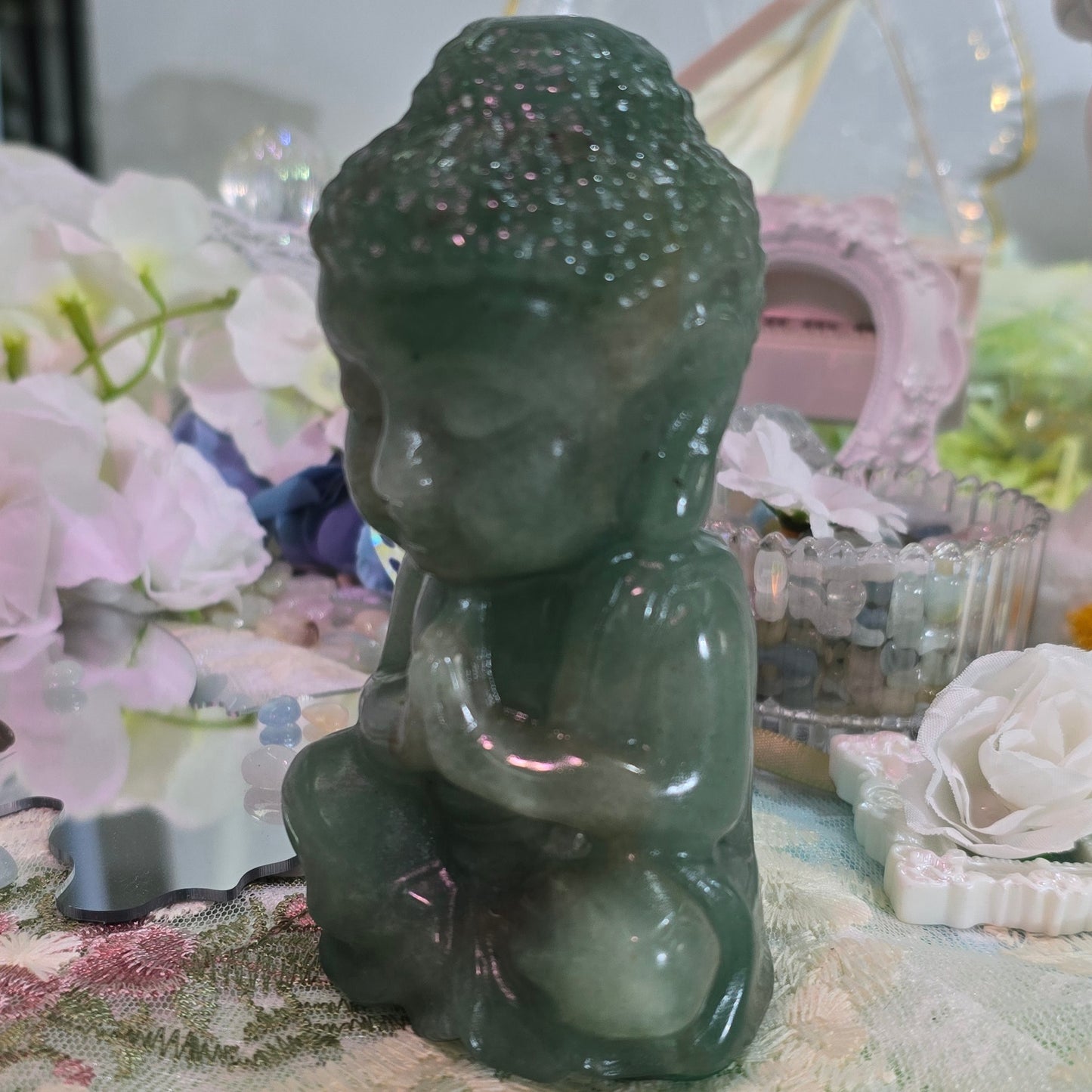 Natural Crystal - Green Aventurine Buddha Statue