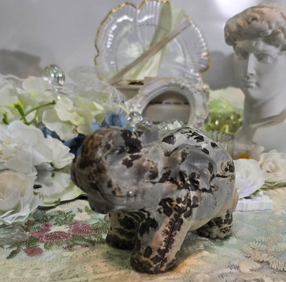 Natural Crystal-Landscape Jasper carving