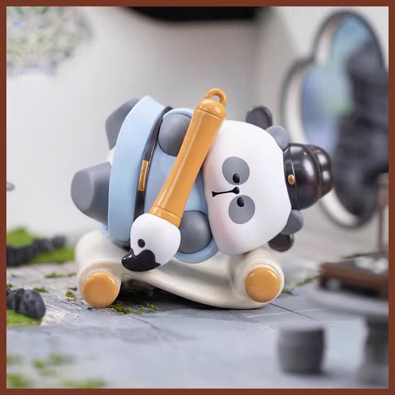 MR-PA Teacher Ba Ba National Essence Travel Blind Box - Panda Figurine - Cute Decoration - Doll Gift - Innovative Toy
