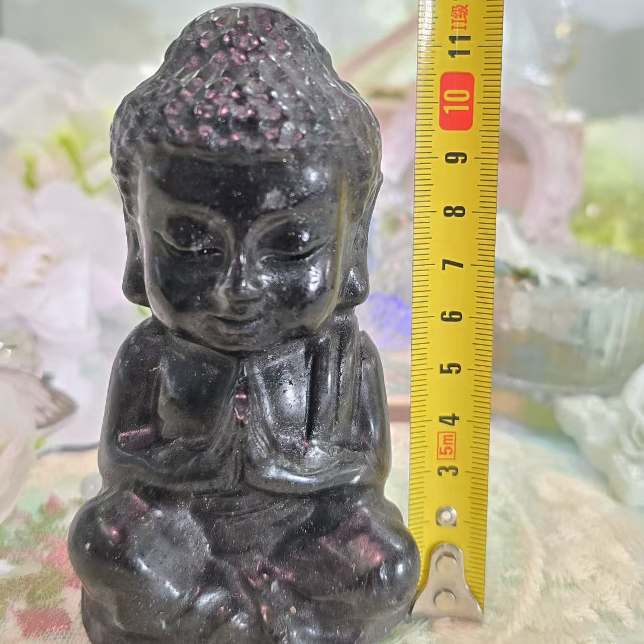 Natural Crystal - Fireworks Garnet Buddha Statue