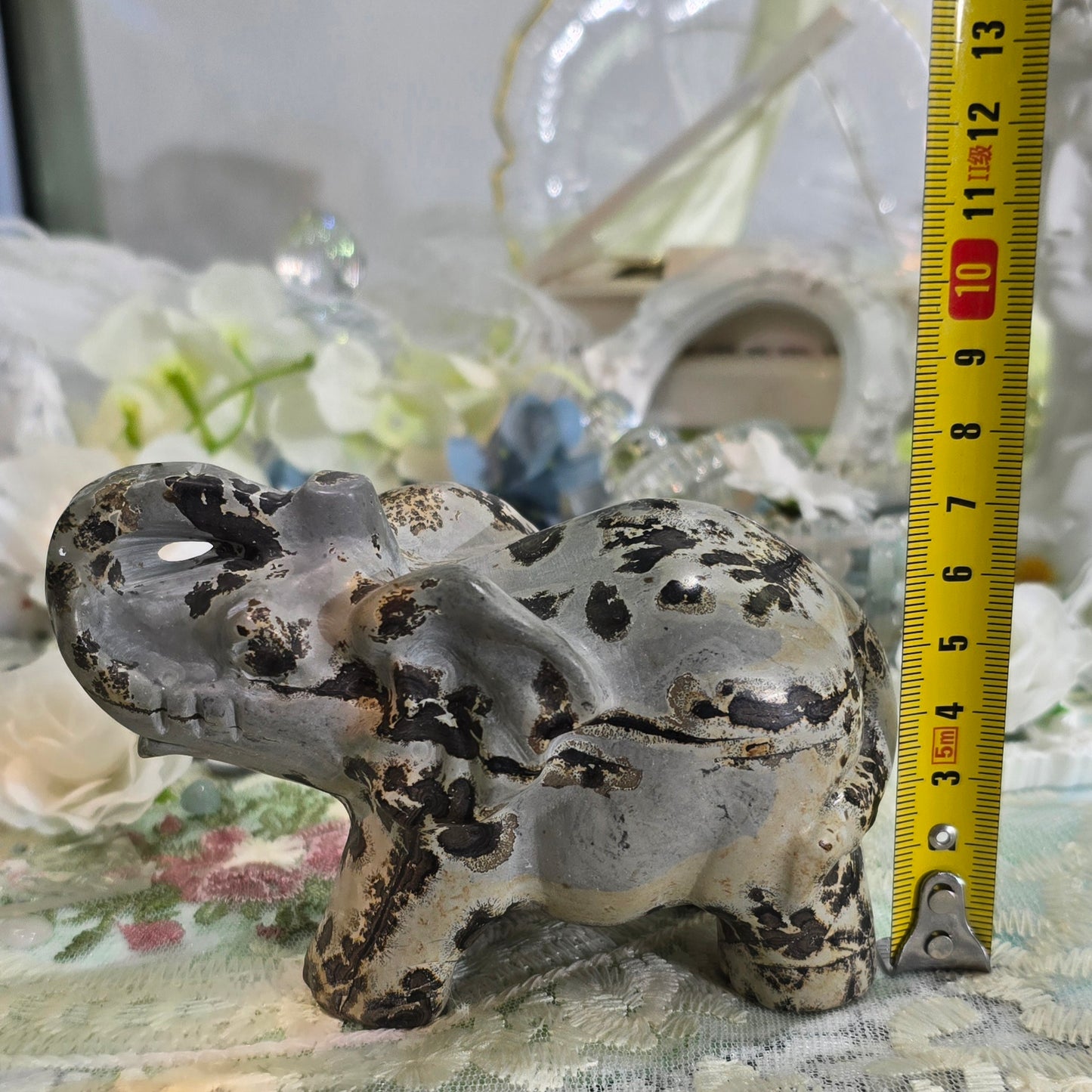 Natural Crystal-Landscape Jasper carving