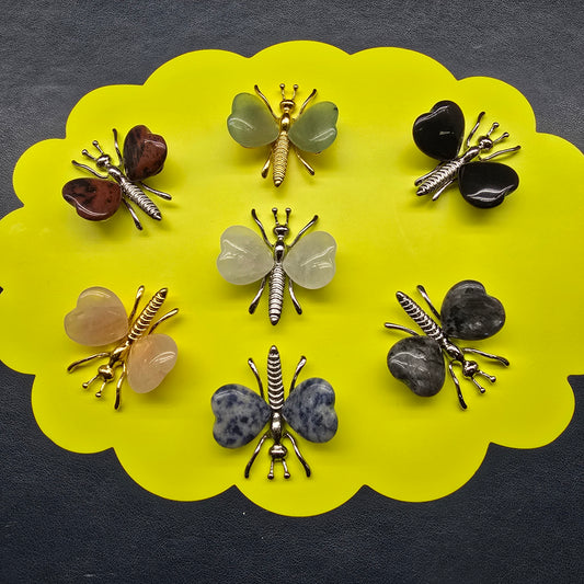 Natural crystal-small butterfly ornaments of various materials