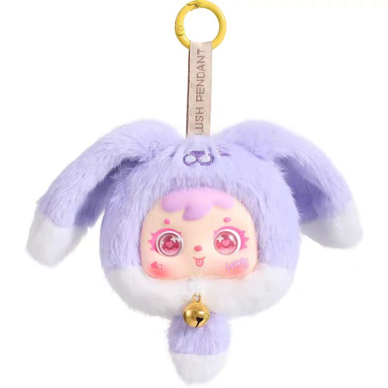(Samuel) Mini Fortune Rabbit Trendy Plush Blind Box Cute Keychain Doll Toy Gift