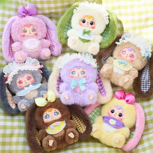 [Samuel] Mao Xiao Rabbit Second Generation Family - Plush Series Blind Box - Cute Doll - Plush Decoration - Keychain - Gift for Girls