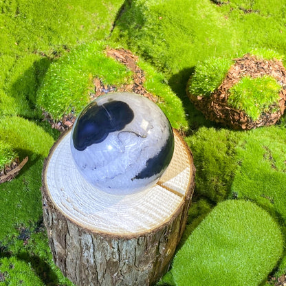 Natural Crystal Ball-Black agate