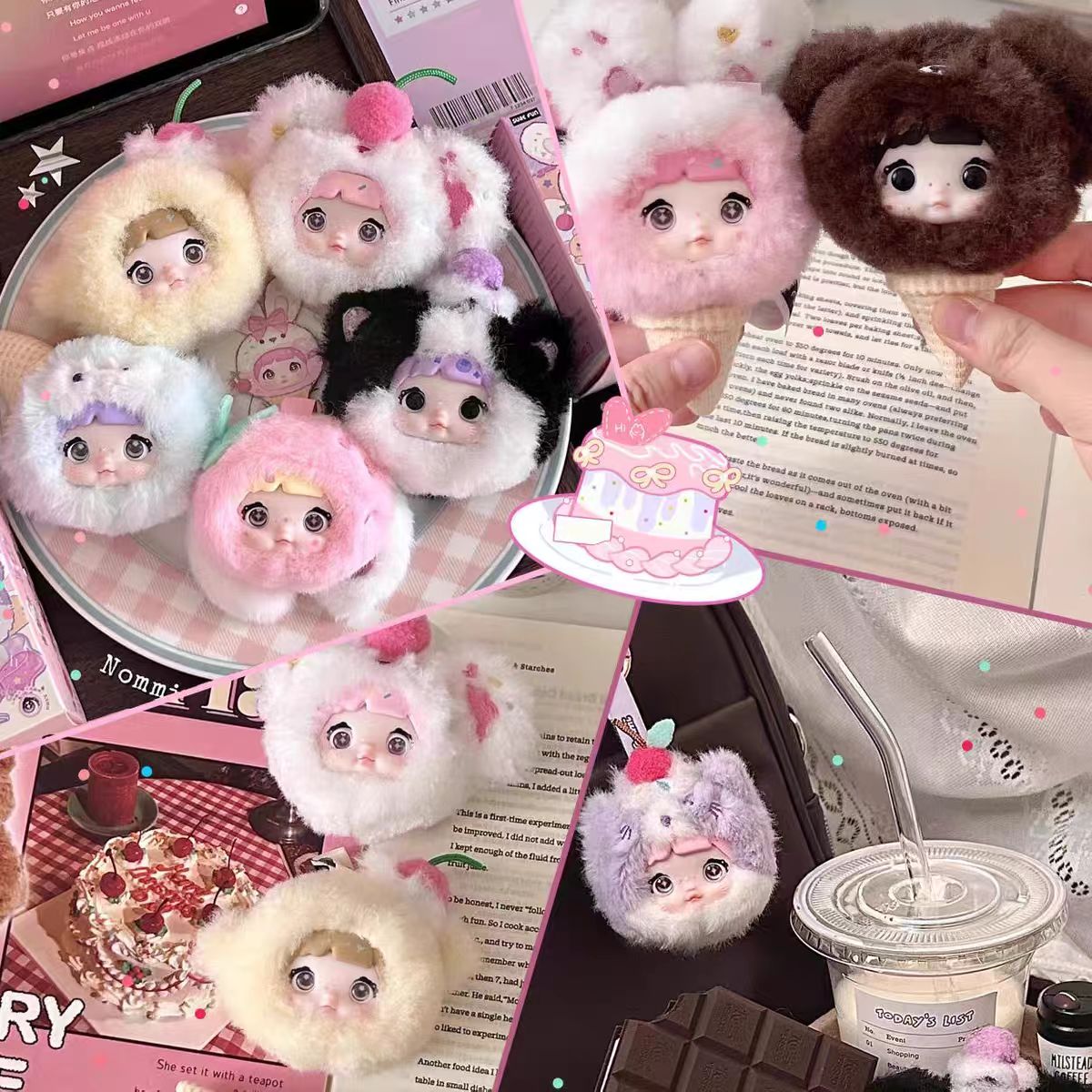 [Nommi] 100% Sweetness Series Plush Blind Box Trendy Toy Doll Cute Figure Desktop Decoration Gift