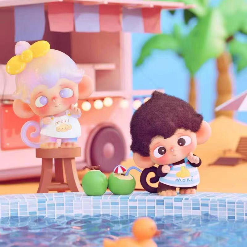 Moki - Time Wandering Collection Mini Blind Box - Cute Little Monkey - Colorful Series - Small Figurine - Gift